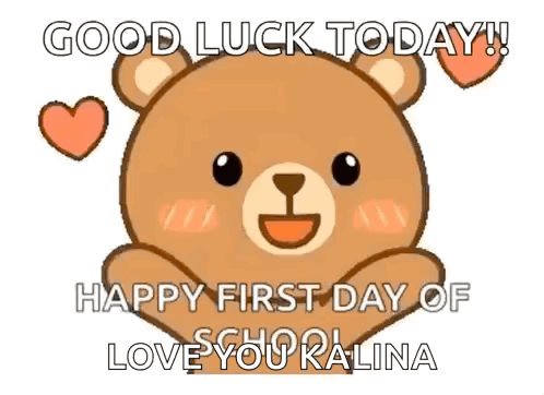 Teddy Bear Says Good Luck Happy First Day Of School