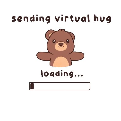 Teddy Bear Sending Virtual Hug