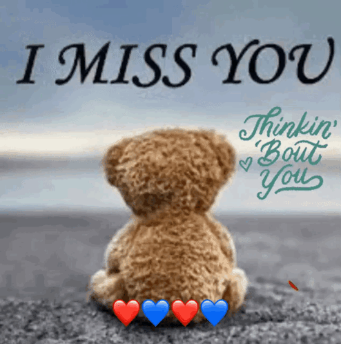 Teddy Bear Sitting on Beach With Hearts