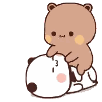 Teddy Bear Sitting on Panda