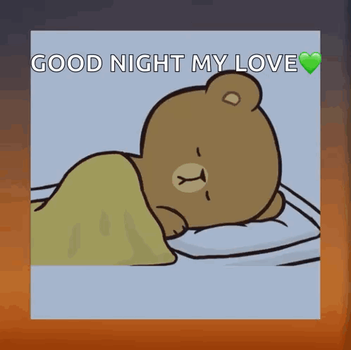 Teddy Bear Sleeping Good Night My Love GIF