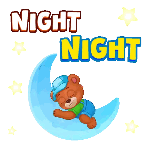 Teddy Bear Sleeping on Moon