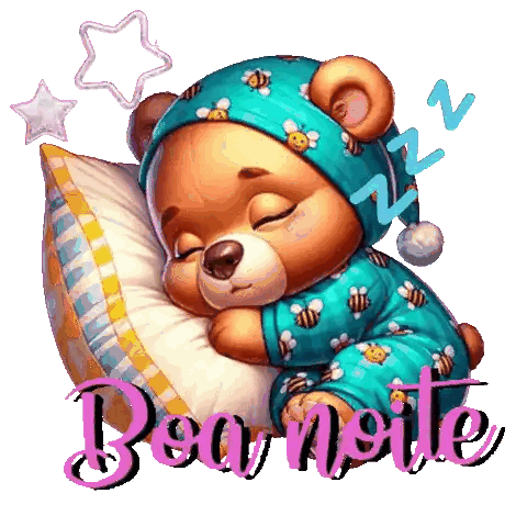 Teddy Bear Sleeping With Boa Noite