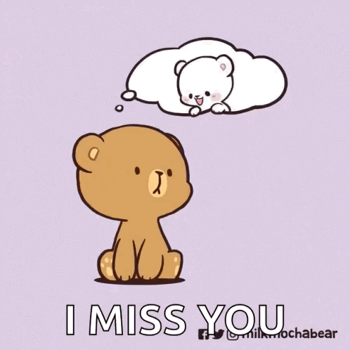 Teddy Bear Thinking I Miss You GIF