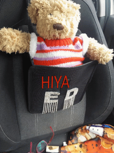 Teddy Bear Waving Hiya GIF