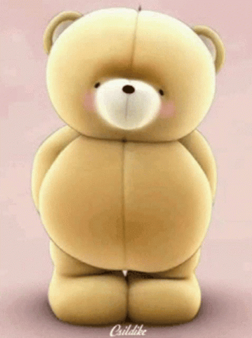 Teddy Bear White Daisy Flower GIF