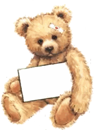 Teddy Bear with Bandage Holding Get Well Sign
