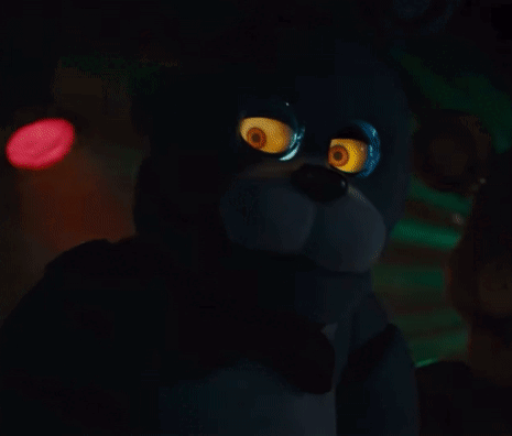 Teddy Bear With Glowing Eyes in Dark