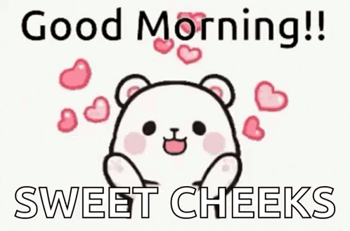 Teddy Bear With Heart Eyes Good Morning Sweet Cheeks GIF