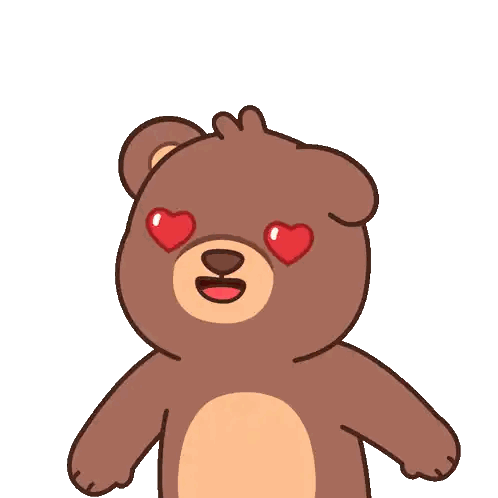 Teddy Bear With Heart Eyes Smiling