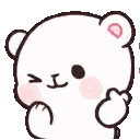Teddy Bear with Heart Making Funny Face