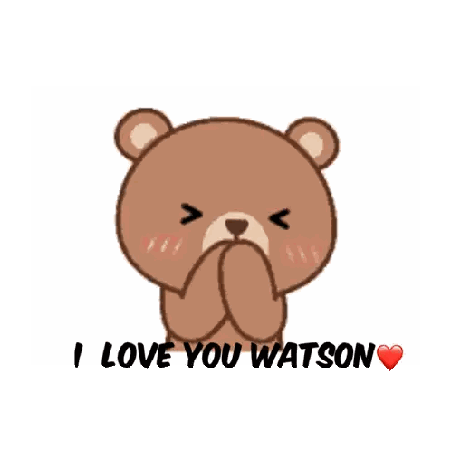 Teddy Bear With Hearts and I Love You Watson