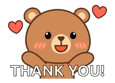 Teddy Bear With Hearts Says Thank You GIF