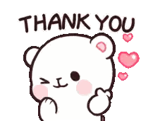 Teddy Bear With Pink Hearts Thank You