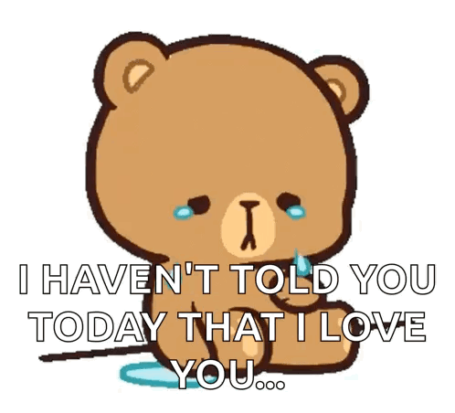 Teddy Bear With Tears Saying Haven't Told You GIF
