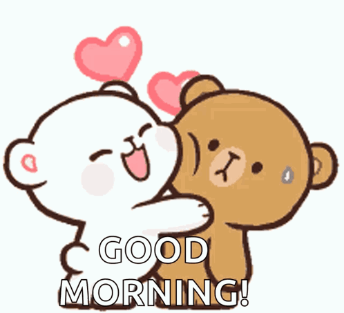 Teddy Bears Hugging Good Morning
