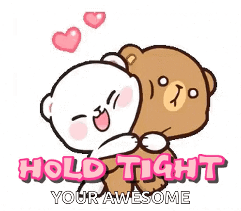 Teddy Bears Hugging Hold Tight Your Awesome