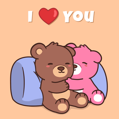 Teddy Bears Hugging I Love You GIF