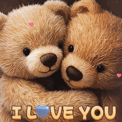 Teddy Bears Hugging I Love You GIF