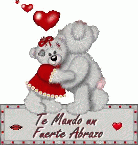Teddy Bears Hugging Te Mando Un Fuerte Abrazo GIF