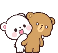 Teddy Bears Hugging With Flying Hearts