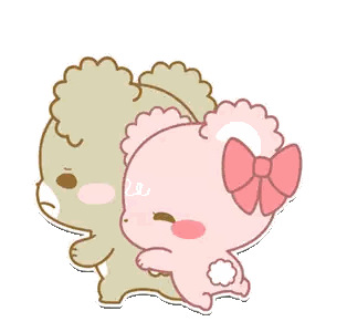 Teddy Bears Hugging With Hearts