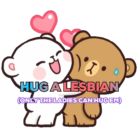 Teddy Bears Hugging With Hug a Lesbian