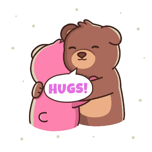 Teddy Bears Hugging With Hugs Speech