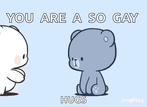 Teddy Bears Hugging With You Are So Gay Hugs