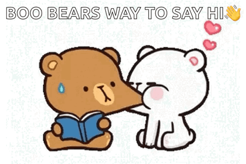 Teddy Bears Kissing And Reading GIF