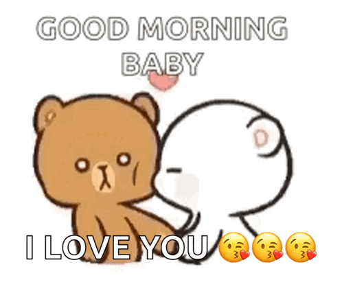 Teddy Bears Kissing Good Morning Baby