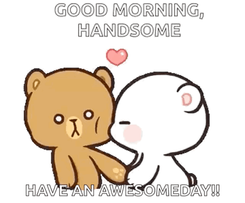 Teddy Bears Kissing Good Morning Handsome