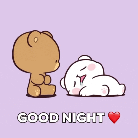 Teddy Bears Kissing Good Night GIF