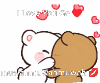 Teddy Bears Kissing I Love You GIF