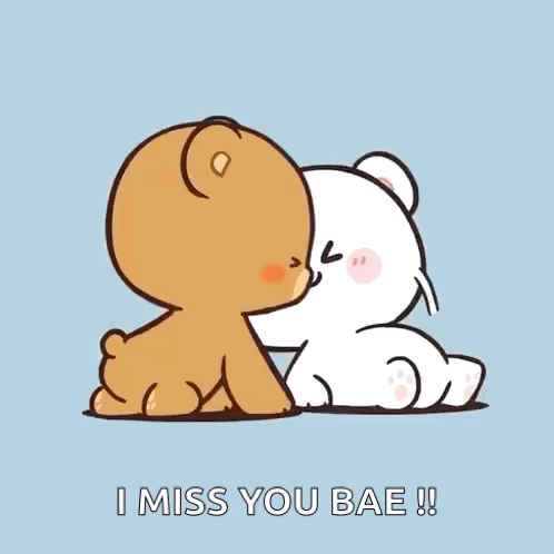 Teddy Bears Kissing I Miss You Bae