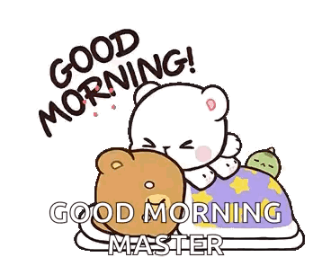 Teddy Bears Laying With Good Morning