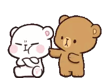 Teddy Bears Petting Each Other