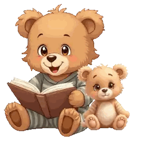 Teddy Bears Reading Book