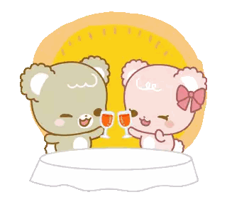 Teddy Bears Toasting With Wine