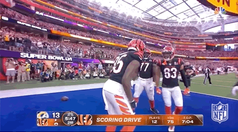 Tee Higgins Chest Bump GIF