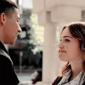 Teen Age Lovers Passionate Kiss On Street GIF