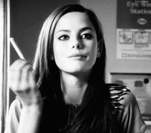 Teen Drama Skins Effy Stonem Holding Cigarette Smiling GIF