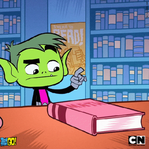 Teen Titans Go Beast Boy Can't Open Book GIF