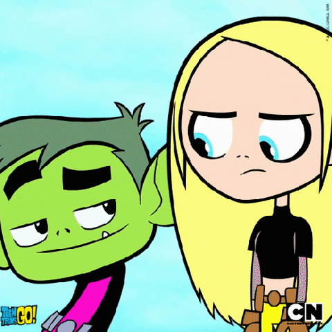 Teen Titans Go Beast Boy Pursuing Blonde Girl GIF