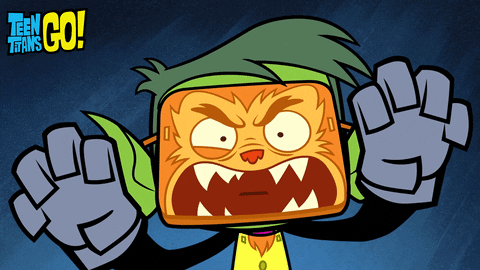 Teen Titans Go Beast Boy Wearing Lion Mask GIF