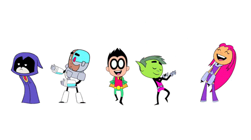 Teen Titans Go Characters Dance Funnily GIF