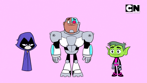 Teen Titans Go Characters In Christmas Outfit GIF