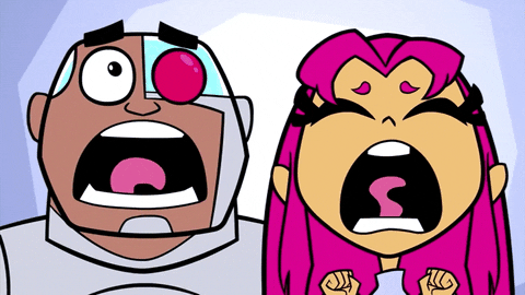 Teen Titans Go Cyborg And Starfire Throats Out GIF