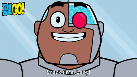 Teen Titans Go Cyborg Excited For Snacks GIF