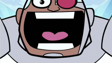 Teen Titans Go Cyborg Heart Shape Tongue GIF